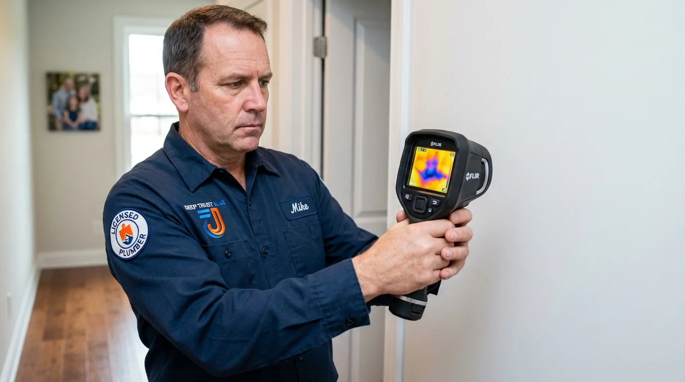 Thermal imaging leak detection by Johns Plumbing LLC in Purcellville